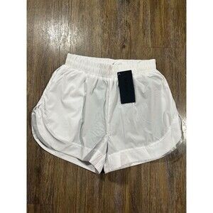 NWT Alphalete Athletics FLB100 Women's Sz Small White Stride 3" Running Shorts